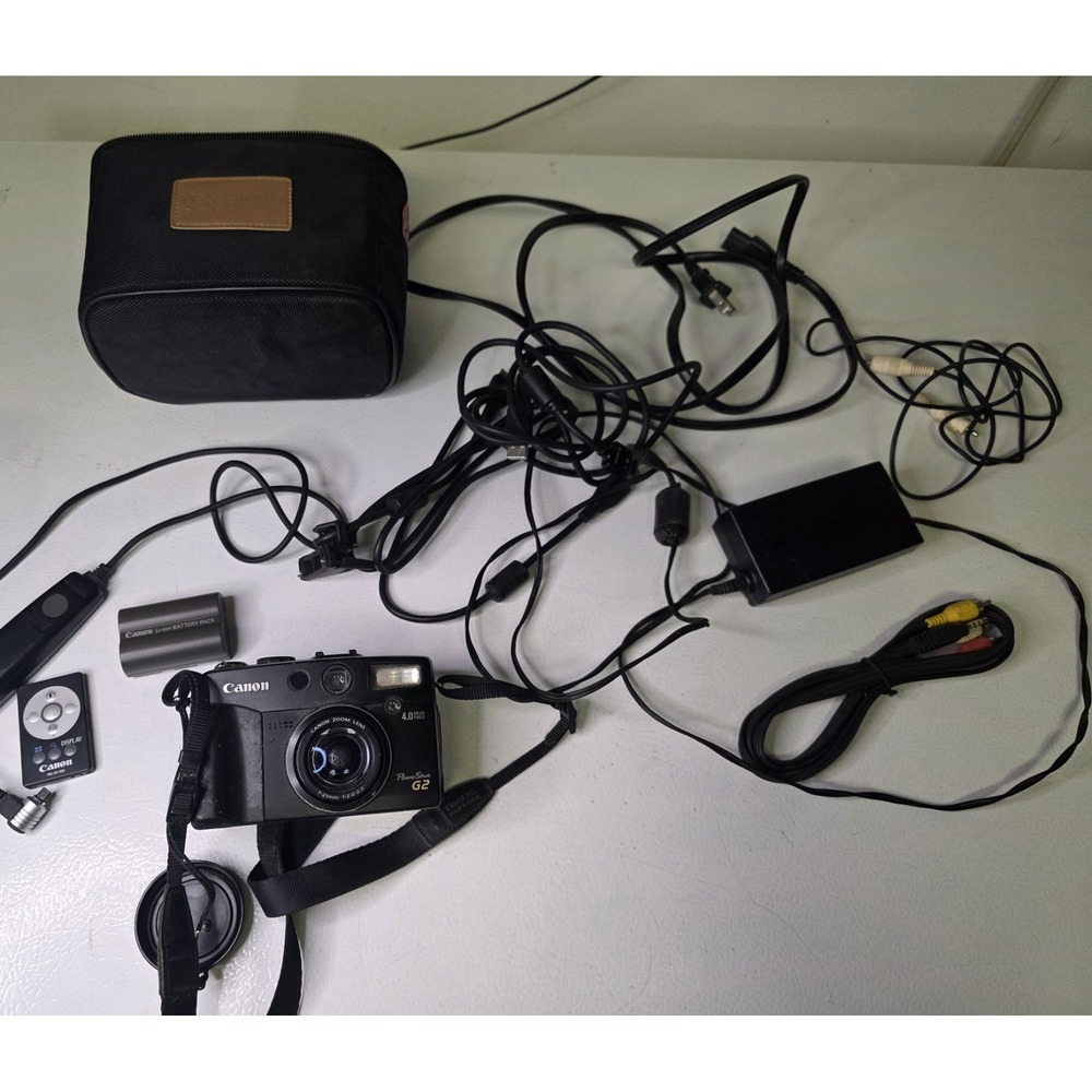 Canon PowerShot G2 4MP Digital Camera Accessories Lot Untested Parts Repair